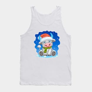 Cute Snow Bull. Tank Top